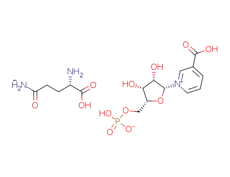 bis((S)-4-amino-1-carboxy-4-oxobutan-1-aminium)-1-((2R,3S,4R,5R)-3,4-dihydroxy-5-((phosphonatooxy)methyl)tetrahydrofuran-2-yl)pyridin-1-ium-3-carboxylate