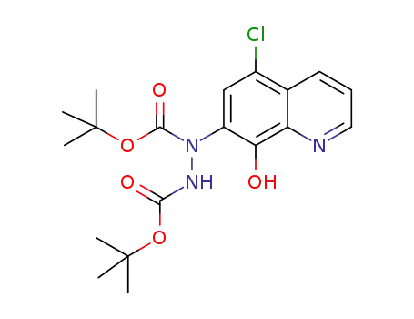 di-tert-butyl 1-(5-chloro-8-hydroxyquinolin-7-yl)hydrazinyl-1,2-dicarboxylate