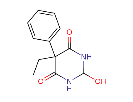 Molecular Structure of 75524-08-2 (4,6(1H,5H)-Pyrimidinedione, 5-ethyldihydro-2-hydroxy-5-phenyl-)