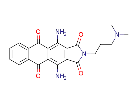 Molecular Structure of 6647-34-3 (4,11-Diamino-2-[3-(dimethylamino)propyl]-1H-naphth[2,3-f]isoindole-1,3,5,10(2H)-tetrone)