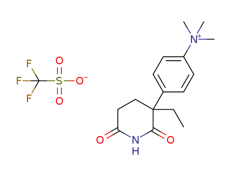 4-(3-ethyl-2,6-dioxopiperidin-3-yl)-N,N,N-trimethylbenzenaminium trifluoromethanesulfonate