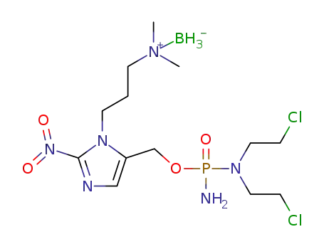 4-{5-[({amino[bis(2-chloroethyl)amino]phosphoryl}oxy)methyl]-2-nitro-1H-imidazol-1-N′-yl}-N,N-dimethylpropan-1-amine borane complex