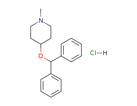 Molecular Structure of 132-18-3 (4-DIPHENYLMETHOXY-1-METHYLPIPERIDINE HYDROCHLORIDE)
