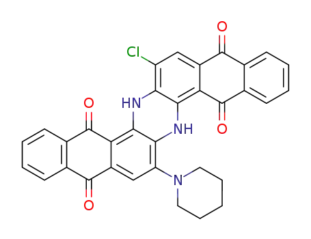 7-chloro-16-piperidino-6,15-dihydro-dinaphtho[2,3-a;2',3'-h]phenazine-5,9,14,18-tetraone
