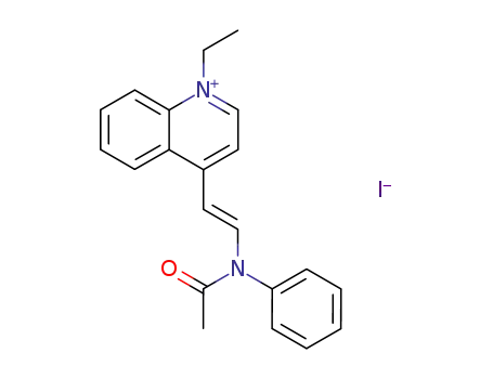 4-[2-(N-acetyl-anilino)-vinyl]-1-ethyl-quinolinium; iodide
