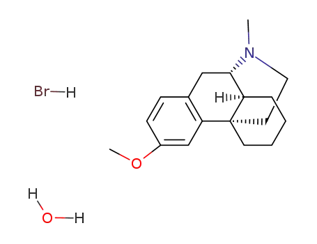 Molecular Structure of 6700-34-1 (Dextromethorphan hydrobromide monohydrate)