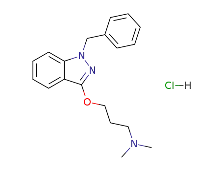 1-Propanamine,N,N-dimethyl-3-[[1-(phenylmethyl)-1H-indazol-3-yl]oxy]-, hydrochloride (1:1)
