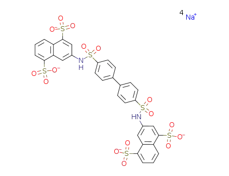 Molecular Structure of 130798-67-3 (1,5-Naphthalenedisulfonicacid, 3,3'-[[1,1'-biphenyl]-4,4'-diylbis(sulfonylimino)]bis-, tetrasodium salt(9CI))