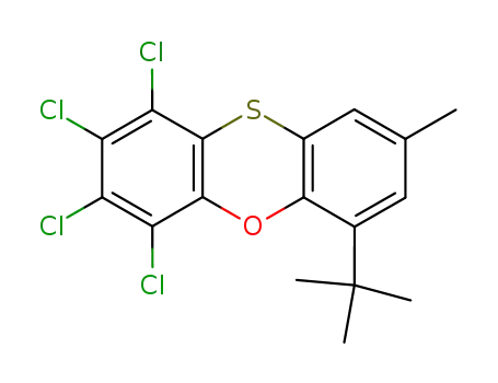 Molecular Structure of 78074-84-7 (Phenoxathiin, 1,2,3,4-tetrachloro-6-(1,1-dimethylethyl)-8-methyl-)