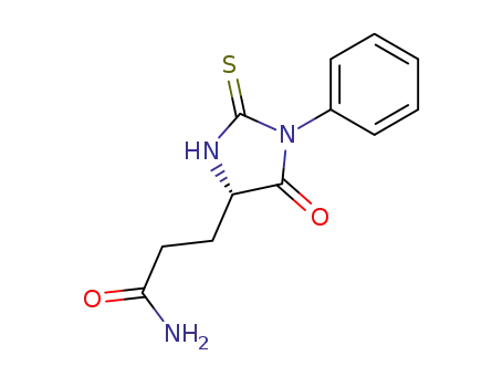 3-(5-oxo-1-phenyl-2-thioxoimidazolidin-4-yl)propanamide