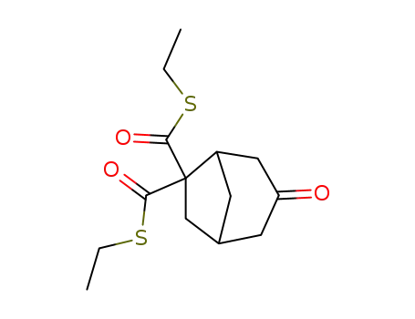 Molecular Structure of 137956-75-3 (Bicyclo[3.2.1]octane-6,6-dicarbothioic acid, 3-oxo-, S,S-diethyl ester)