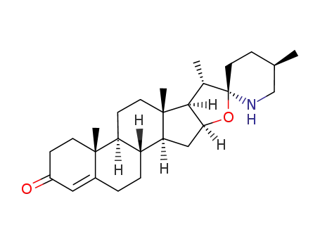 Molecular Structure of 17094-86-9 ((22R,25R)-Spirosol-4-en-3-one)