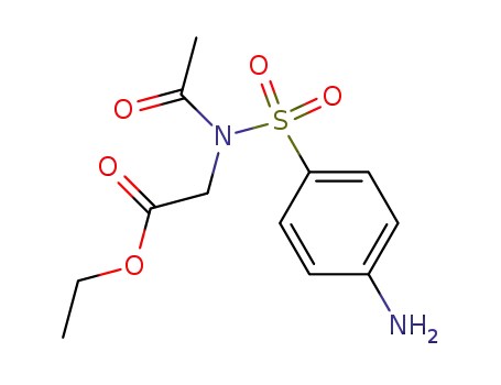 Molecular Structure of 81865-32-9 (N-Acetyl-N-((4-aminophenyl)sulfonyl)glycine ethyl ester)