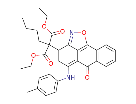 2-Butyl-2-(6-oxo-5-p-tolylamino-6H-anthra[1,9-cd]isoxazol-3-yl)-malonic acid diethyl ester