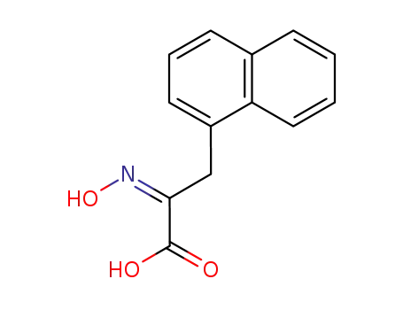 Molecular Structure of 139109-57-2 (1-Naphthalenepropanoic acid, a-(hydroxyimino)-, (Z)-)