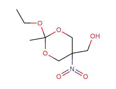 Molecular Structure of 95798-40-6 (1,3-Dioxane-5-methanol, 2-ethoxy-2-methyl-5-nitro-)