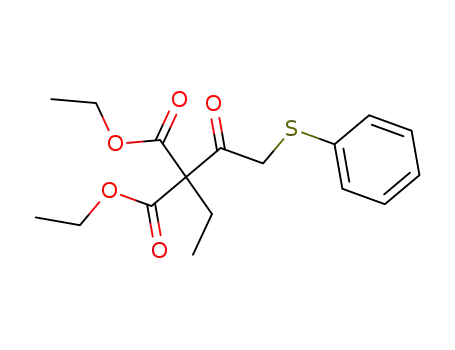 Molecular Structure of 93845-20-6 (Propanedioic acid, ethyl[(phenylthio)acetyl]-, diethyl ester)