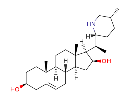 Molecular Structure of 68422-03-7 (17-[1-(5-methylpiperidin-2-yl)ethyl]androst-5-ene-3,16-diol)