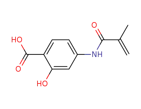 Molecular Structure of 50512-48-6 (4-Methylacrylamidesalicylic acid)