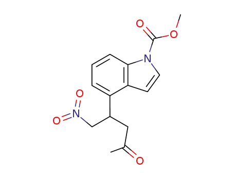 4-(1-Nitromethyl-3-oxo-butyl)-indole-1-carboxylic acid methyl ester