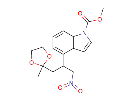 4-[2-(2-Methyl-[1,3]dioxolan-2-yl)-1-nitromethyl-ethyl]-indole-1-carboxylic acid methyl ester