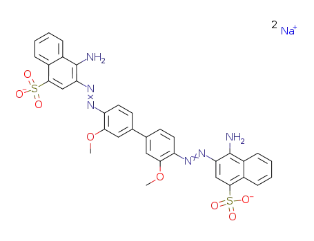 4,4'-diamino-3,3'-(3,3'-dimethoxybiphenyl-4,4'-diyl-bis-azo)-bis-naphthalene-1-sulfonic acid disodium salt