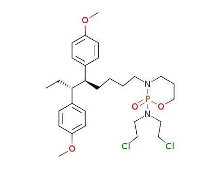 N,N-bis(2-chloroethyl)-N'-(erythro-5,6-bis(4-methoxyphenyl)-1-octyl)-N',O-propylenephosphoric acid ester diamide