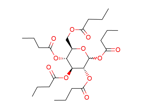 Molecular Structure of 125161-50-4 (1,2,3,4,6-penta-O-butanoyl-alpha-D-galactopyranose)