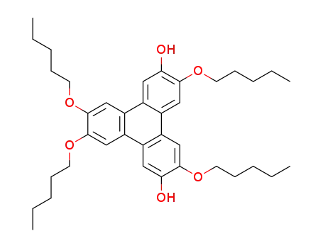 Molecular Structure of 102737-76-8 (2,7-Dihydroxy-3,6,10,11-tetrakis(pentyloxy)triphenylene)