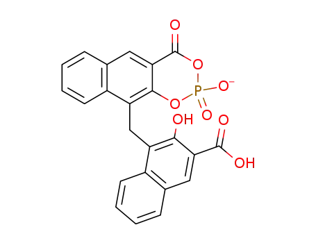 9-(3-Carboxy-2-hydroxy-naphthalen-1-ylmethyl)-2,4-dioxo-4H-1,3-dioxa-2λ5-phospha-anthracen-2-ol anion