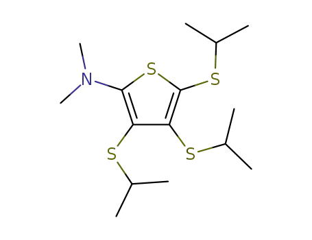 Dimethyl-(3,4,5-tris-isopropylsulfanyl-thiophen-2-yl)-amine