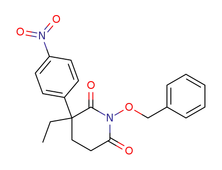 Molecular Structure of 183663-75-4 (2,6-Piperidinedione, 3-ethyl-3-(4-nitrophenyl)-1-(phenylmethoxy)-)