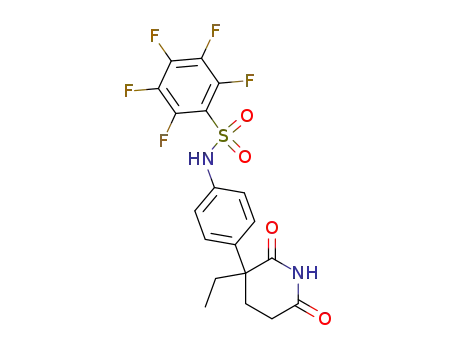 N-[4-(3-Ethyl-2,6-dioxo-piperidin-3-yl)-phenyl]-2,3,4,5,6-pentafluoro-benzenesulfonamide