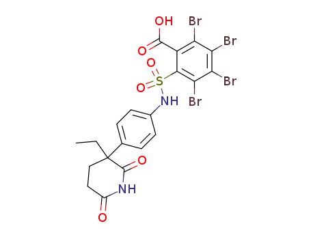 2,3,4,5-Tetrabromo-6-[4-(3-ethyl-2,6-dioxo-piperidin-3-yl)-phenylsulfamoyl]-benzoic acid
