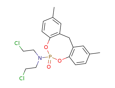 Bis-(2-chloro-ethyl)-(2,10-dimethyl-6-oxo-12H-5,7-dioxa-6λ5-phospha-dibenzo[a,d]cycloocten-6-yl)-amine