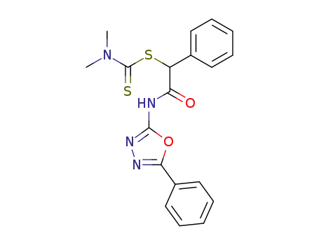 5-Phenyl-2-<(N,N-dimethylthiocarbamoylthio)phenylacetylamino>-1,3,4-oxadiazole