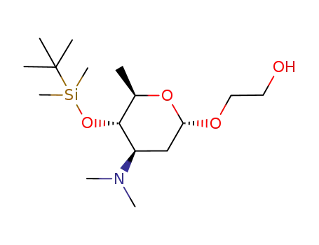 2-hydroxyethyl 4-O-tert-butyldimethylsilyl-3-(N,N-dimethylamino)-2,3,6-trideoxy-α-D-arabinohexopyranoside