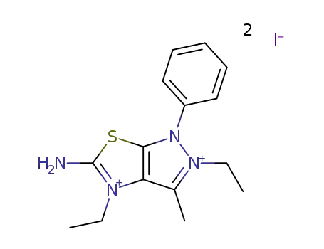 5-amino-2,4-diethyl iodide-3-methyl-1-phenyl-1H-pyrazolum[4,5-d][1,3]thiazolum