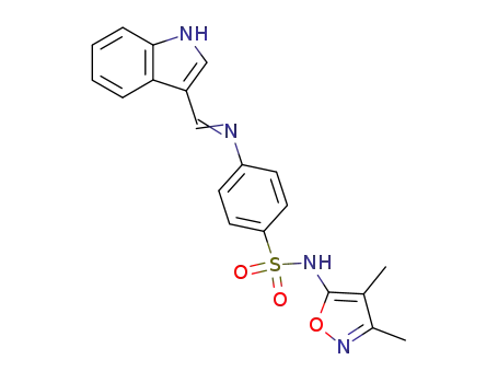 N-(3,4-dimethylisoxazol-5-yl)-4-[(1H-indol-3-ylmethylene)amino]benzenesulfonamide