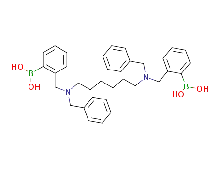 Boronic acid,
[1,6-hexanediylbis[[(phenylmethyl)imino]methylene-2,1-phenylene]]bis-