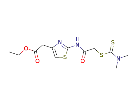 [2-(2-dimethylthiocarbamoylsulfanyl-acetylamino)-thiazol-4-yl]-acetic acid ethyl ester
