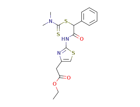 [2-(2-dimethylthiocarbamoylsulfanyl-2-phenyl-acetylamino)-thiazol-4-yl]-acetic acid ethyl ester