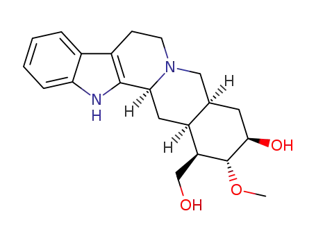 Molecular Structure of 439-63-4 (Yohimban-16-methanol,18-hydroxy-17- methoxy-,(3&acirc;,16&acirc;,17R,18&acirc;,20R)- )