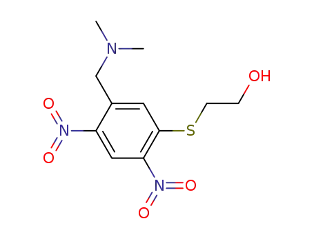 N,N-dimethyl-2,4-dinitro-5-((2-hydroxyethyl)thio)benzylamine