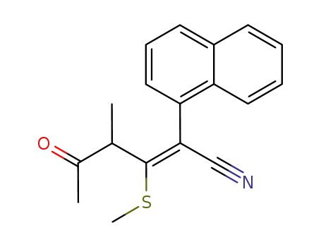 (Z)-4-Methyl-3-methylsulfanyl-2-naphthalen-1-yl-5-oxo-hex-2-enenitrile