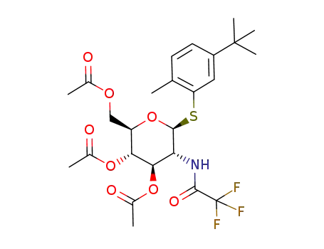 5-tert-butyl-2-methylphenyl 3,4,6-tri-O-acetyl-2-(trifluoroacetamido)-2-deoxy-1-thio-β-D-glucopyranoside