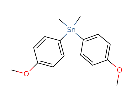 Molecular Structure of 61726-36-1 (Stannane, bis(4-methoxyphenyl)dimethyl-)