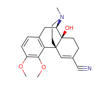 5,6-didehydro-14β-hydroxy-3,4-dimethoxy-17-methylmorphinan-6-carbonitrile