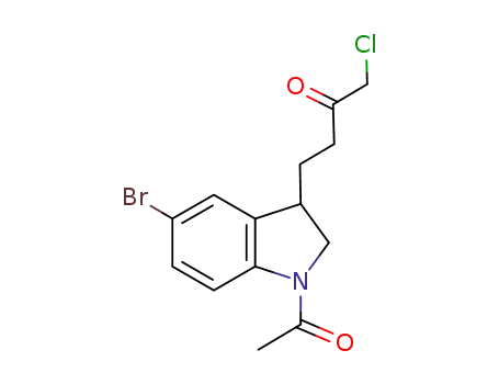 4-(1-acetyl-5-bromo-2,3-dihydro-1H-indol-3-yl)-1-chloro-butan-2-one