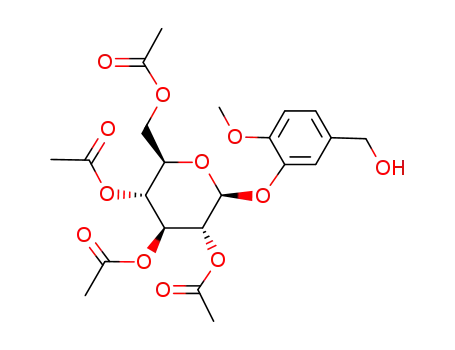 acetic acid 4,5-diacetoxy-6-acetoxymethyl-2-(5-hydroxymethyl-2-methoxy-phenoxy)-tetrahydro-pyran-3-yl ester